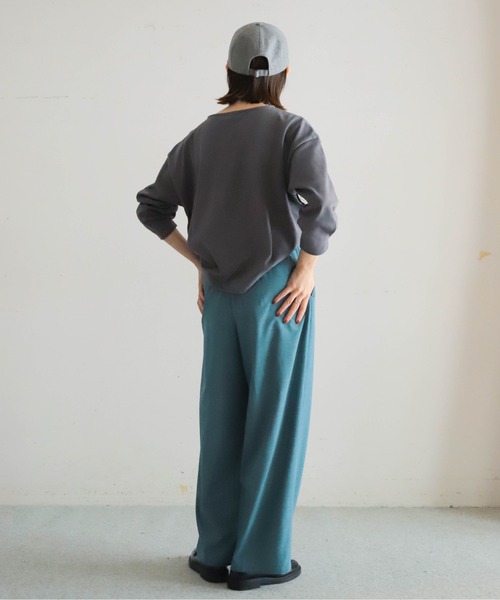 「NOMBRE IMPAIR」 長袖カットソー FREE ネイビー レディース_画像8