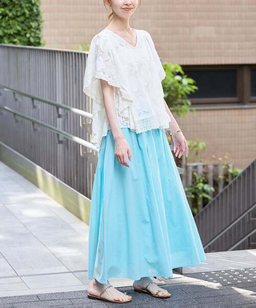 SLOBE IENA（スローブイエナ） ロング スカート コットンエアリー