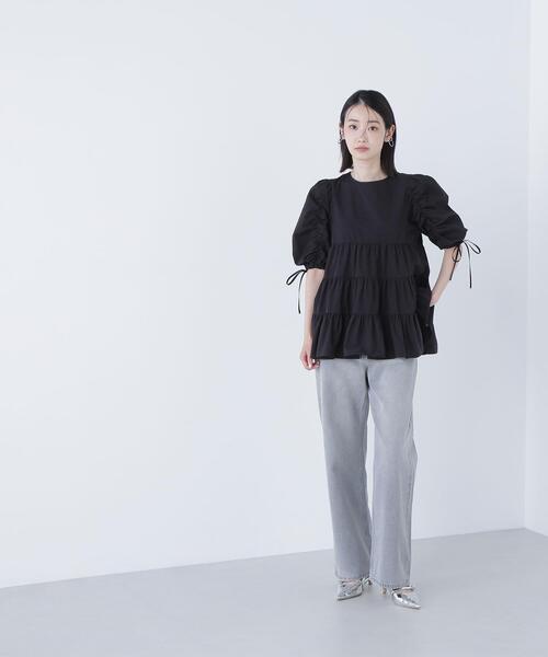 「NATURAL BEAUTY BASIC」 7分袖チュニック SMALL ブラック レディース_画像7