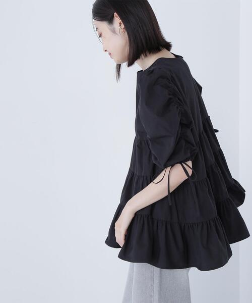 「NATURAL BEAUTY BASIC」 7分袖チュニック SMALL ブラック レディース_画像8