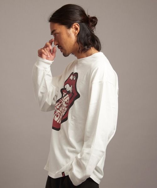 「JACKROSE」 長袖Tシャツ L ホワイト メンズ_画像5