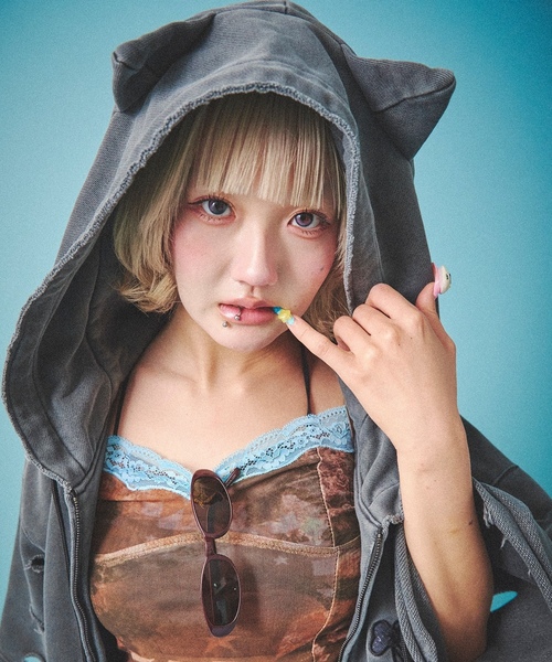 GALFY ジップアップパーカー ブラック GALFY（ガルフィー） ジップアップパーカー L ブラック メンズ