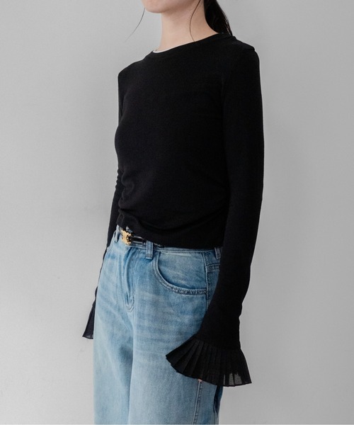 tシャツ 「on:nue」プリーツカフスロングスリーブカットソー /26-27 AW COLLECTION レディース | on：nue | 14