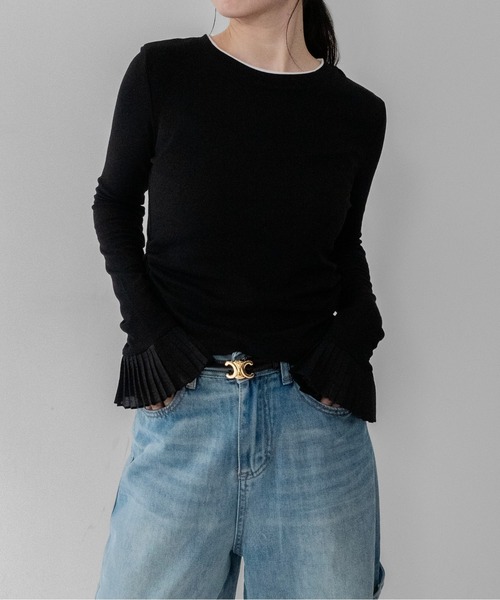 tシャツ 「on:nue」プリーツカフスロングスリーブカットソー /26-27 AW COLLECTION レディース | on：nue | 16