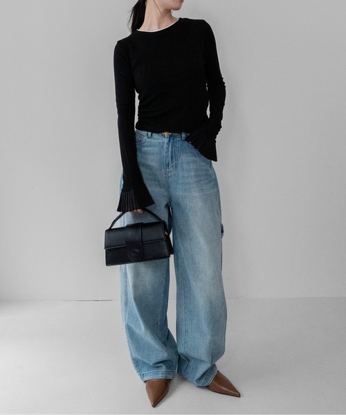 tシャツ 「on:nue」プリーツカフスロングスリーブカットソー /26-27 AW COLLECTION レディース | on：nue | 18