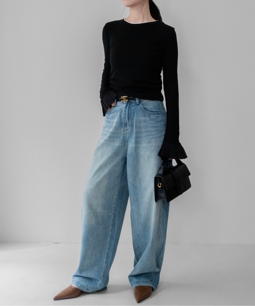 tシャツ 「on:nue」プリーツカフスロングスリーブカットソー /26-27 AW COLLECTION レディース | on：nue | 20