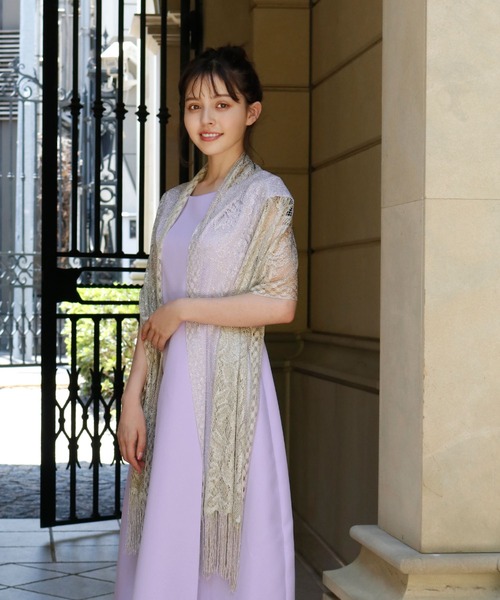 GIRL DRESS FOR NOW ストール マフラー ローズモチーフラメ
