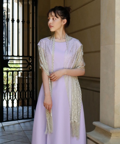 GIRL DRESS FOR NOW ストール マフラー ローズモチーフラメショール