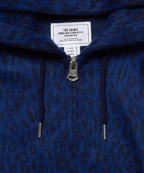 クライミー　レオパードフーディ CRIMIE パーカー LEOPARD SHAGGY KNIT ZIP PARKA メンズ