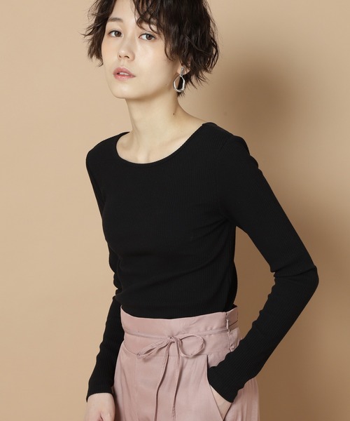 Tシャツ Tシャツ ベーシックリブロングtシャツ Zozotown 通販 Paypayモール