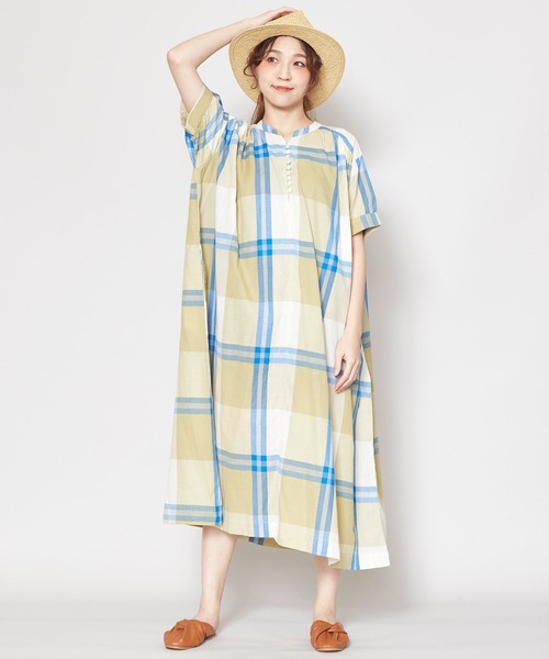 ワンピース チャイハネ チェックバンドカラーワンピース Zozotown Paypayモール店 通販 Paypayモール