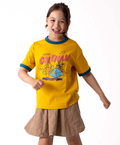 tシャツ 「 Coleman / コールマン 」キャンプフィールド ビュー リンガー キッズTシャツ Campfield view Ringer Ts | Coleman