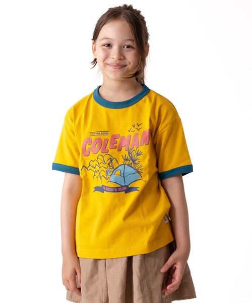 tシャツ 「 Coleman / コールマン 」キャンプフィールド ビュー リンガー キッズTシャツ Campfield view Ringer Ts | Coleman | 16