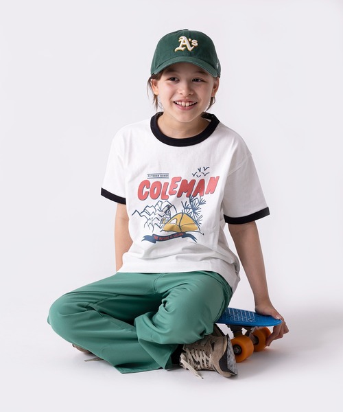 tシャツ 「 Coleman / コールマン 」キャンプフィールド ビュー リンガー キッズTシャツ Campfield view Ringer Ts | Coleman | 02