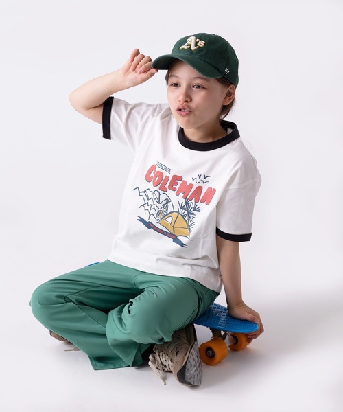 tシャツ 「 Coleman / コールマン 」キャンプフィールド ビュー リンガー キッズTシャツ Campfield view Ringer Ts | Coleman | 07