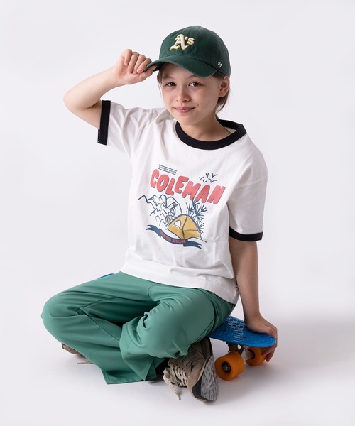 tシャツ 「 Coleman / コールマン 」キャンプフィールド ビュー リンガー キッズTシャツ Campfield view Ringer Ts | Coleman | 08