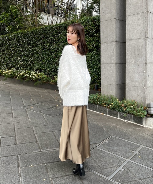 レディース ニット かおりAA-12 Olu. ニット セーター 2wayシャギーカシュクールニット