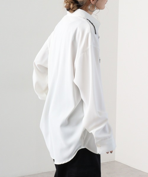 REGIEVO（レジエボ） シャツ Beaded embroidery long sleeve shirt