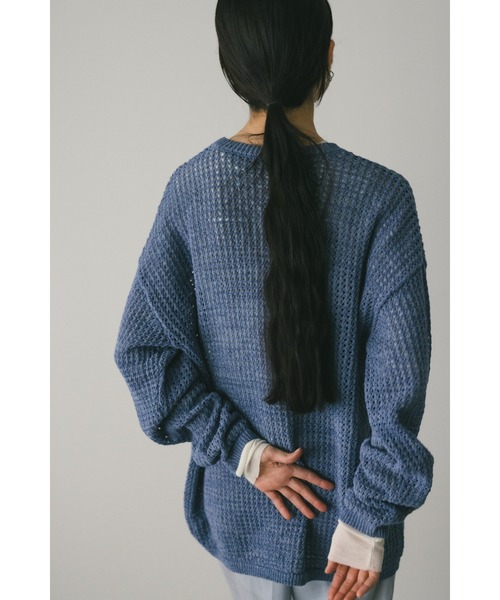 ニット セーター ミックスクロシェオーバーニット レディース STYLEMIXER ニット セーター 2WAYクロシェニット レディース
