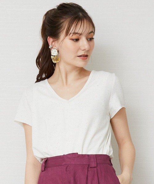 tシャツ カラーネップTシャツ レディース