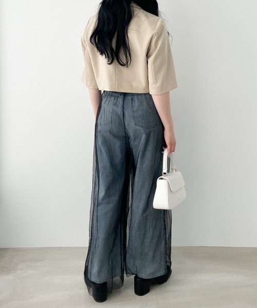 Heather ジャケット テーラードジャケット フラップショート