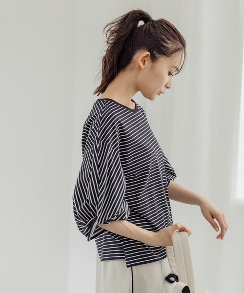 GLOBAL WORK tシャツ 快適袖ねじりプルオーバー/987164