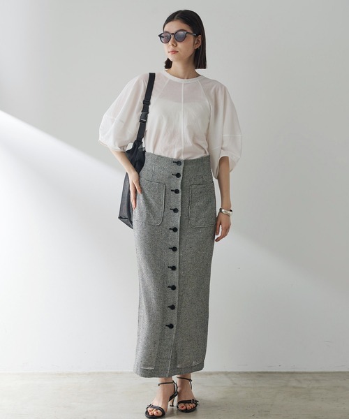 THE PAUSE tシャツ Tシャツ 「THE PAUSE」シアーパフスリーブプル