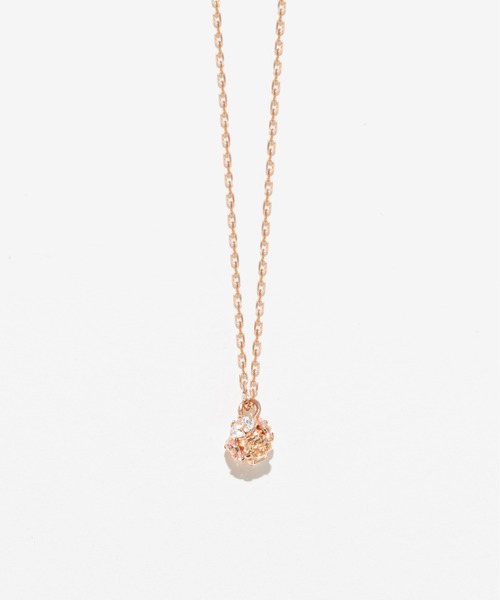 【美品】箱付き BLOOM ピンクゴールドネックレス エチオピアンパール Birth Flower】4月誕生花 K10 ピンクゴールド サクラ ネックレス