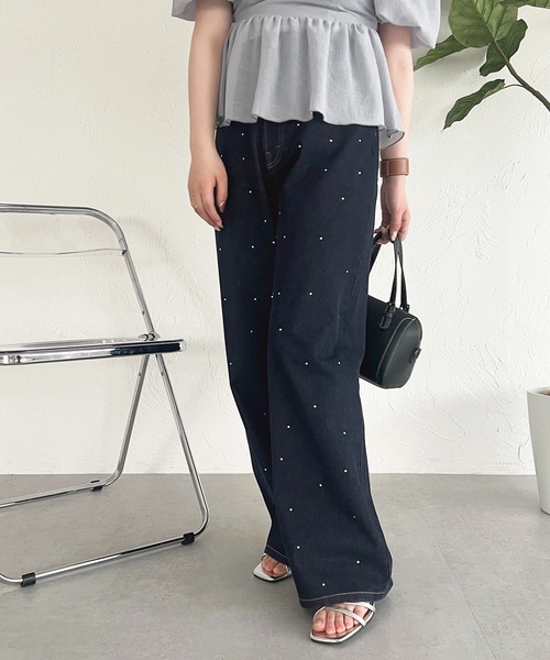 apres jour ジーンズ デニム デニムパンツ ハイウエストライン