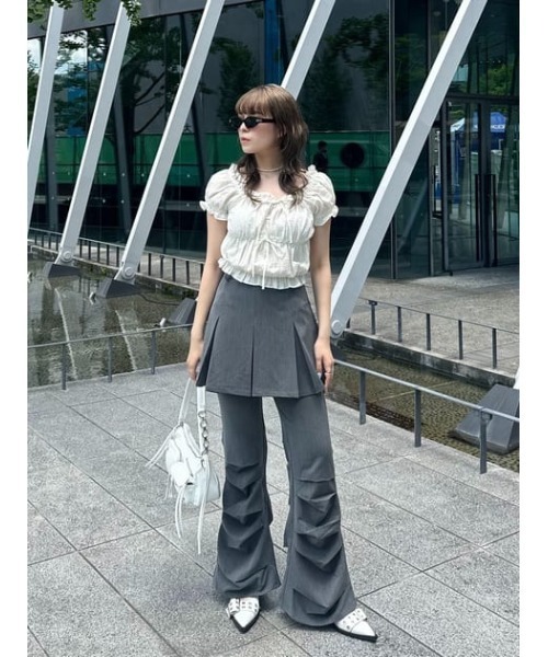 SLY（スライ） ワイドパンツ スラックス パンツ TUCK FLARE PT タック