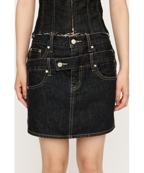新品未使用　SLYデニムスカート　サイズ２ SLY JEANS ブラック デニムスカート サイズ2 - メルカリ