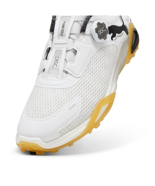新品　プーマ 27cm ゴルフシューズ　白　ホワイト　メンズ e45 p66 PUMA スニーカー プーマ メンズ ゴルフ GS ファスト ラバー