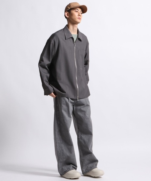 STERNBERG ブルゾン アウター サイドスリットZIPシャツ メンズ 