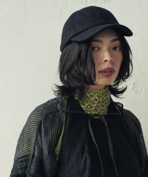 ORIENT MILLINERY キャップ 帽子 NANA「ナナ」ツイードキャップ