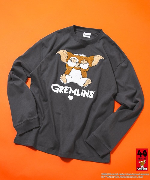 (グレムリン) Gremlins オフィシャル商品 レディース ギズモ Tシャツ メッシュ クロップ丈 長袖 トップス HE1687 (ブ A.M.S.｜グレムリン GREMLINS ギズモ tシャツ メンズ レディース