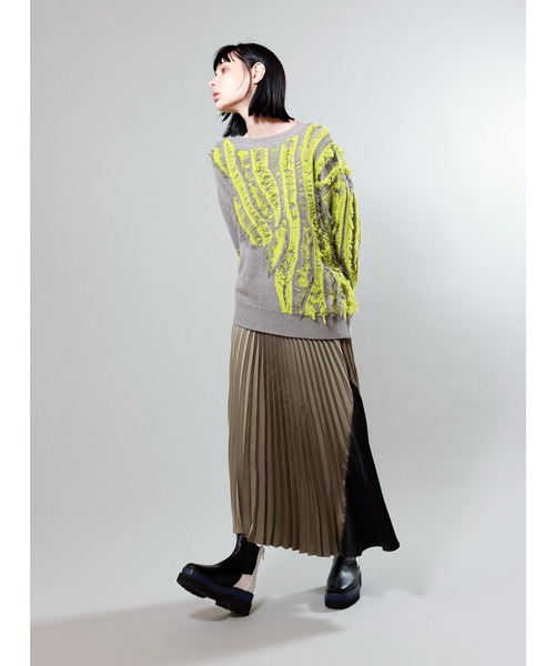 OSMOSIS スカート 切替プリーツスカート : ZOZOTOWN Yahoo!店