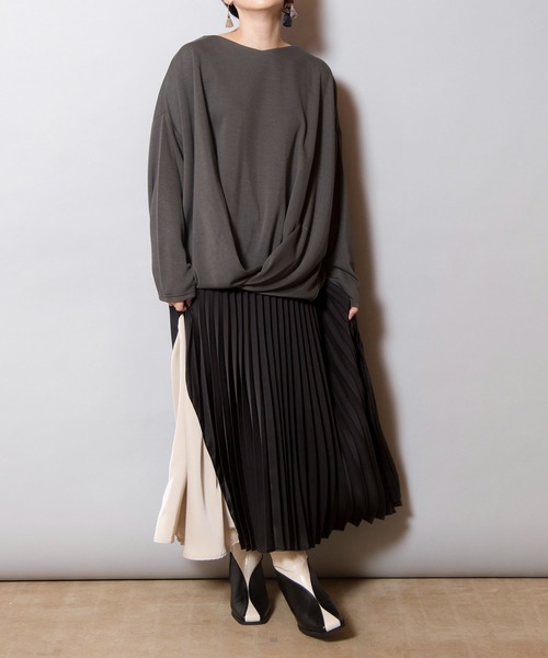OSMOSIS スカート 切替プリーツスカート : ZOZOTOWN Yahoo!店