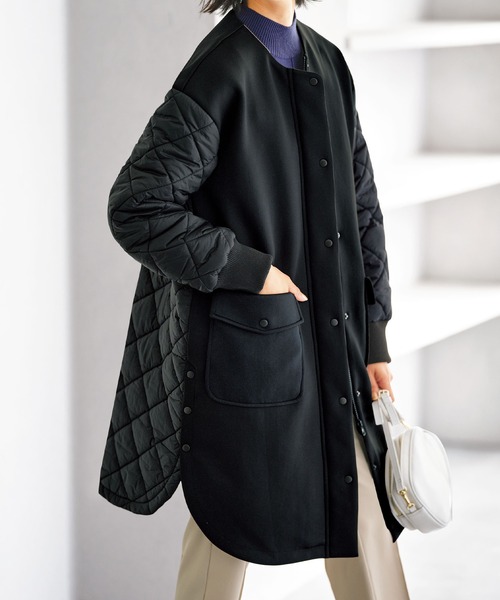 BELLUNA PLUS（ベルーナプラス） コート アウター ダイヤキルト切替