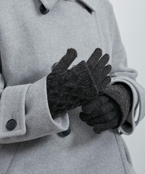 ROPE' PICNIC（ロペ ピクニック） 手袋 3WAY/ケーブル編み×リブ編み