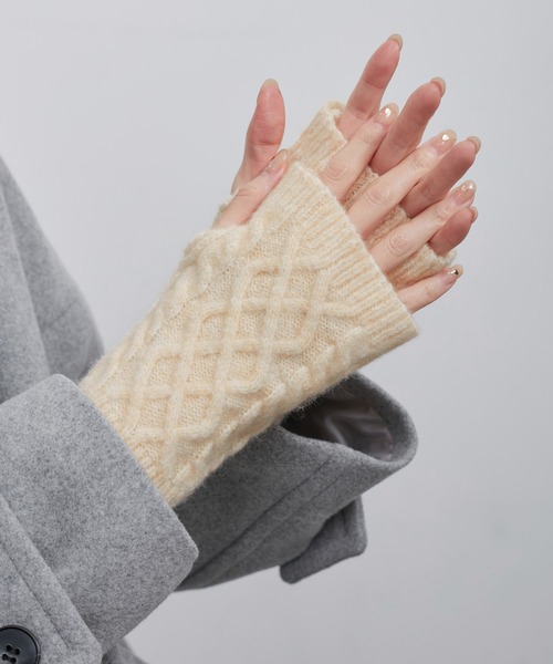 ROPE' PICNIC（ロペ ピクニック） 手袋 3WAY/ケーブル編み×リブ編み