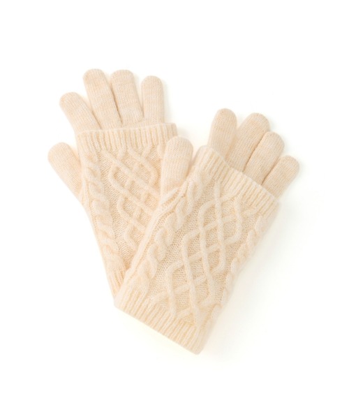ROPE' PICNIC（ロペ ピクニック） 手袋 3WAY/ケーブル編み×リブ編み