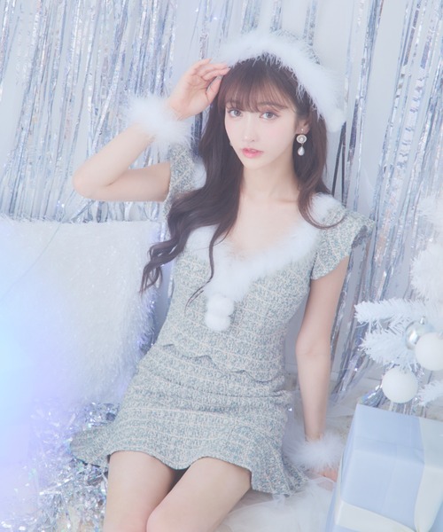 sugar nine コスプレ セットアップツイードマーメイドフレアミニサンタ