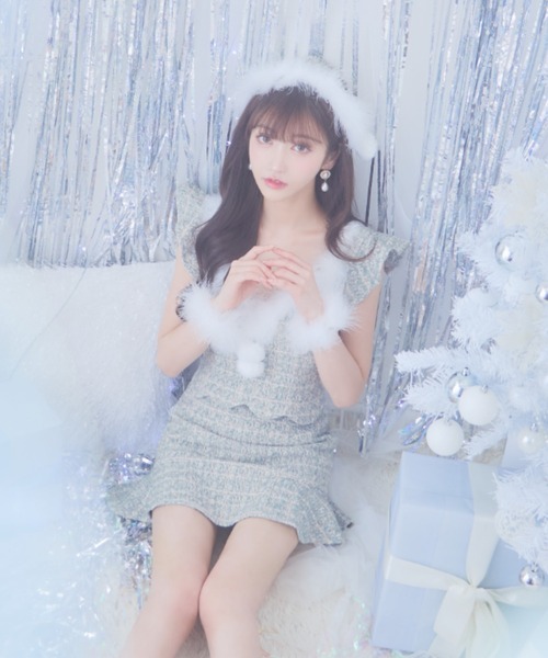 sugar nine コスプレ セットアップツイードマーメイドフレアミニサンタ