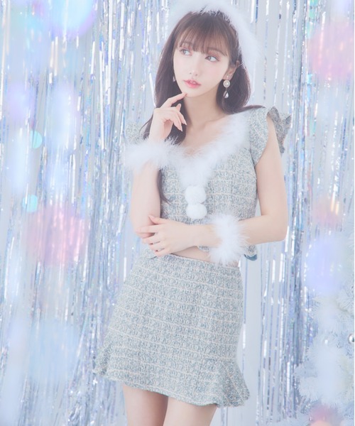 【美品】マーメイドフレアミニドレスサンタ s sugar ナイトドレス コスプレ 美品】マーメイドフレアミニドレスサンタ s sugar ナイトドレス