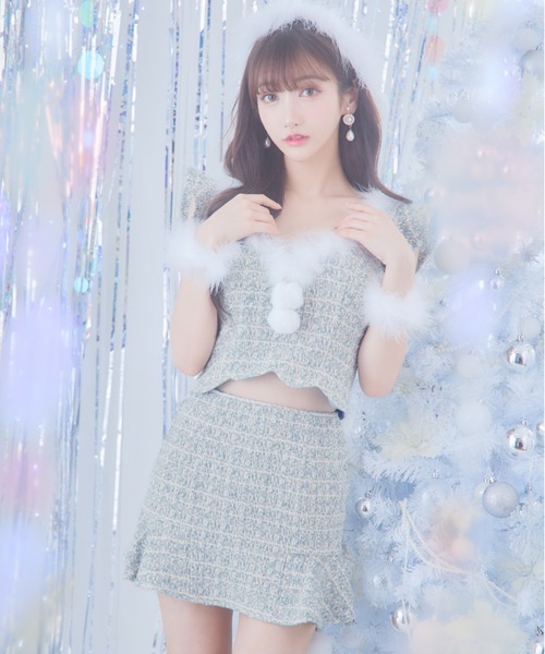 sugar nine コスプレ セットアップツイードマーメイドフレアミニサンタ