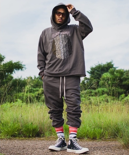 ROYAL FLASH パーカー MAYO/メイヨー/BRAINWASHING EMBROIDERY HOODIE 
