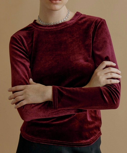 kiehtova tシャツ 「kiehtova」VELOR TOPS/ベロア トップス レディース