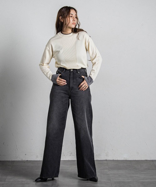 MAYSON GREY / メイソングレイ 配色ラメハイネックニットプルオーバー≪手洗い可能≫ 楽天市場】【SALE／15%OFF】配色ラメハイネックニットプル