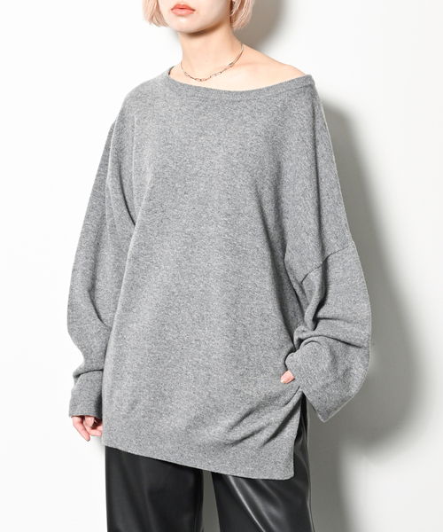 ニット セーター 「追加」OFF-SHOULDER STRETCH SWEATER 2：ニット レディース
