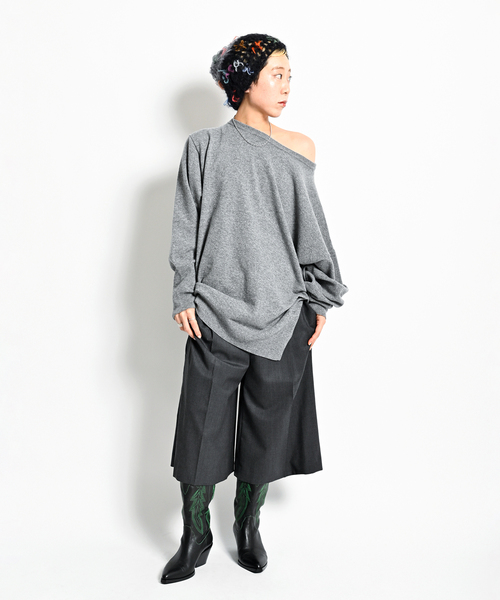 ニット セーター 「追加」OFF-SHOULDER STRETCH SWEATER 2：ニット レディース CITYSHOP ニット セーター 「追加」OFF-SHOULDER STRETCH